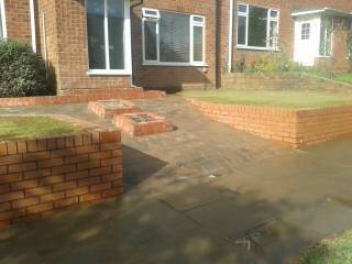 New walls, bullnose steps and borders and tumble blockpaving in selly Oak