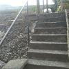 old dangerous concrete steps.