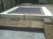 sleeper and gravel board borders 