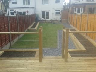 Decking with yahting cable ballastrade in Northfield.