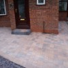 path and front garden transformed into block paved driveway