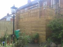 Raised decking.