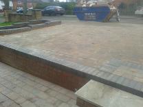 Blockpaving driveway and paths.