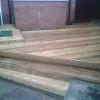 Decking with fanned steps part of stage 1.