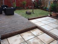 Real wood effect decking, slabs and turfing in Stirchley