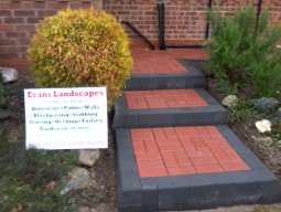 charcoal kerbing steps