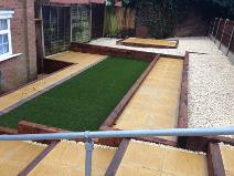 Split level front garden in Kings Norton