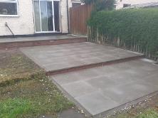 3 Tier slabbed patio areas in Yardley Wood.