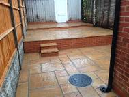 Split level rear garden in Moseley.