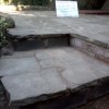 crazy paved steps onto patio